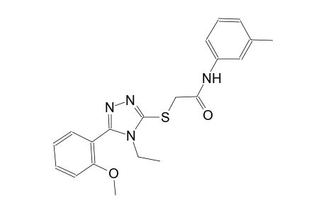 2-{[4-ethyl-5-(2-methoxyphenyl)-4H-1,2,4-triazol-3-yl]sulfanyl}-N-(3-methylphenyl)acetamide