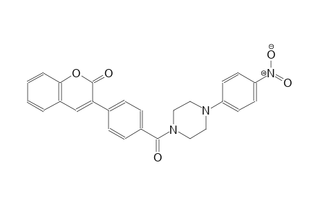3-(4-{[4-(4-nitrophenyl)-1-piperazinyl]carbonyl}phenyl)-2H-chromen-2-one