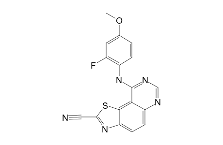 9-(4-FLUORO-4-METHOXYPHENYLAMINO)-THIAZOLO-[5,4-F]-QUINAZOLINE-2-CARBONITRILE