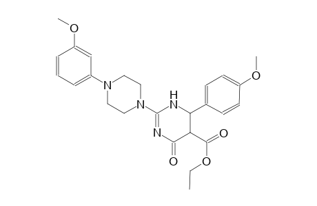 ethyl 6-(4-methoxyphenyl)-2-[4-(3-methoxyphenyl)-1-piperazinyl]-4-oxo-1,4,5,6-tetrahydro-5-pyrimidinecarboxylate