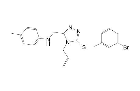 N-({4-allyl-5-[(3-bromobenzyl)sulfanyl]-4H-1,2,4-triazol-3-yl}methyl)-4-methylaniline