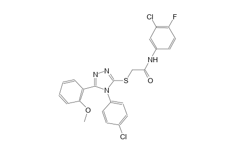 N-(3-chloro-4-fluorophenyl)-2-{[4-(4-chlorophenyl)-5-(2-methoxyphenyl)-4H-1,2,4-triazol-3-yl]sulfanyl}acetamide