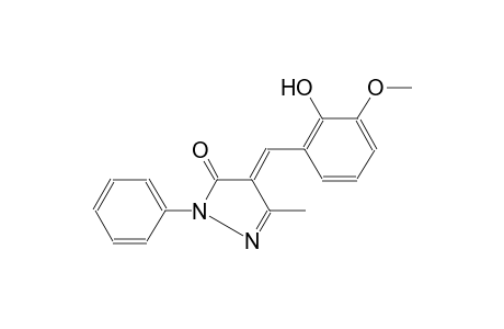 (4E)-4-(2-hydroxy-3-methoxybenzylidene)-5-methyl-2-phenyl-2,4-dihydro-3H-pyrazol-3-one
