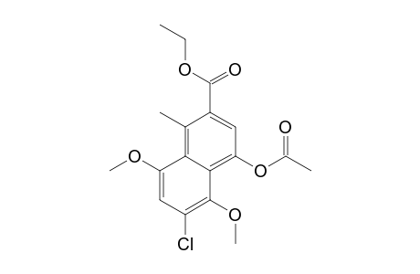 4-acetoxy-6-chloro-5,8-dimethoxy-1-methyl-naphthalene-2-carboxylic acid ethyl ester