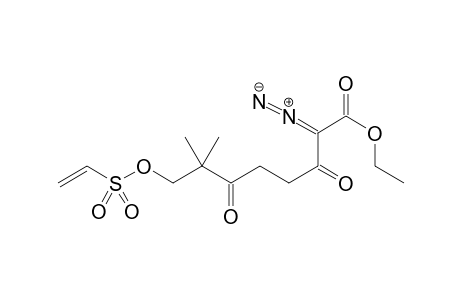 Ethyl 2-hydrazono-7,7-dimethyl-3,6-dioxo-8-(vinylsulfonyloxy)octanoate