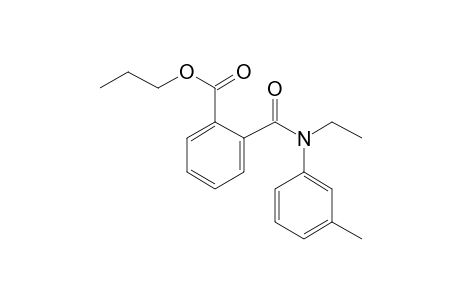 Phthalic acid, monoamide, N-ethyl-N-(3-methylphenyl)-, propyl ester