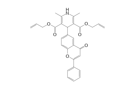 Diallyl 1,4-dihydro-2,6-dimethyl-4-(2'-phenyl-4H-[1']benzopyran-4'-oxo-6'-yl)-3,5-pyridinedicarboxylate