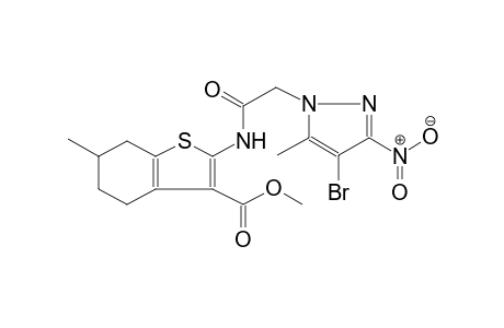 methyl 2-{[(4-bromo-5-methyl-3-nitro-1H-pyrazol-1-yl)acetyl]amino}-6-methyl-4,5,6,7-tetrahydro-1-benzothiophene-3-carboxylate