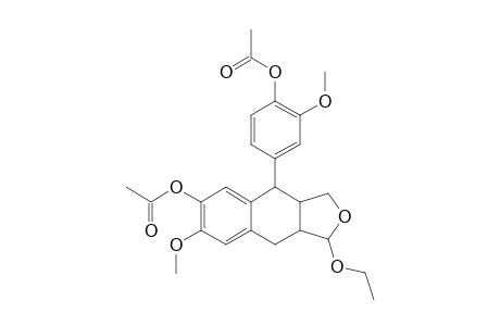 (1R,3AR,4S,9AS)-4-(4'-ACETOXY-3'-METHOXYPHENYL-1-ETHOXY-1,3,3A,4,9,9A-HEXAHYDRONAPHTHO-[2.3-C]-FURAN-6-YL-ACETATE;ETHYL-CONIDENDRAL-DIACETATE