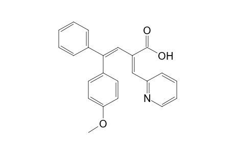4-Phenyl-4-(4-methoxyphenyl)-1-(2-pyridinyl)but-1,3-diene-2- carboxylic acid