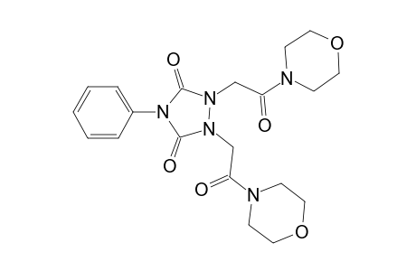 1,2-bis-(2-morpholin-4-yl-2-oxo-ethyl)-4-phenyl-[1,2,4]triazolidine-3,5-dione