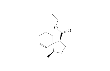Spiro[4.5]dec-6-ene-1-carboxylic acid, 4-methyl-, ethyl ester, (1.alpha.,4.alpha.,5.alpha.)-(.+-.)-