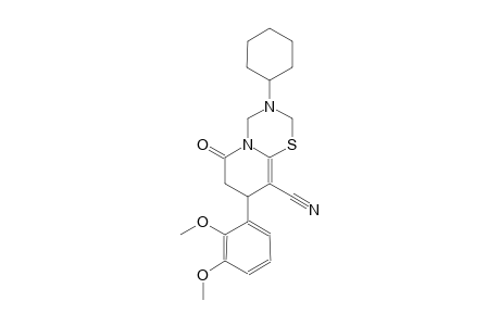 2H,6H-pyrido[2,1-b][1,3,5]thiadiazine-9-carbonitrile, 3-cyclohexyl-8-(2,3-dimethoxyphenyl)-3,4,7,8-tetrahydro-6-oxo-