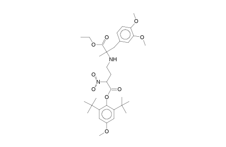 2,6-Ditert-butyl-4-methoxyphenyl 4-([1-(3,4-dimethoxybenzyl)-2-ethoxy-1-methyl-2-oxoethyl]amino)-2-nitrobutanoate