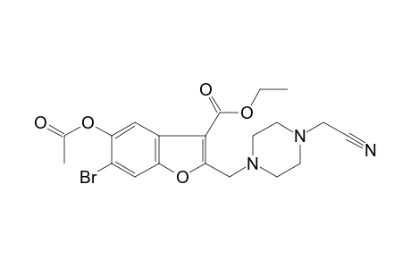3-Benzofurancarboxylic acid, 5-(acetyloxy)-6-bromo-2-[[4-(cyanomethyl)-1-piperazinyl]methyl]-, ethyl ester
