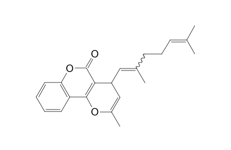 4-(2,6-Dimethylhepta-1,5-dien-1-yl)-2-methyl-4H,5H-pyrano[3,2-c]chromen-5-one