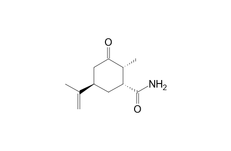(-)-(1R,2R,5R)-2-Methyl-5-(1'-methylvinyl)-3-oxocyclohexanecarboxamide