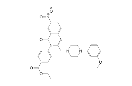 benzoic acid, 4-(2-[[4-(3-methoxyphenyl)-1-piperazinyl]methyl]-6-nitro-4-oxo-3(4H)-quinazolinyl)-, ethyl ester
