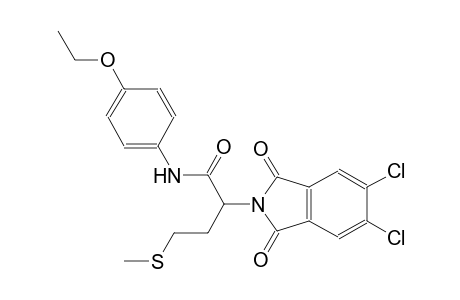 2-(5,6-dichloro-1,3-dioxo-1,3-dihydro-2H-isoindol-2-yl)-N-(4-ethoxyphenyl)-4-(methylsulfanyl)butanamide