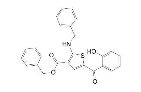 3-Thiophenecarboxylic acid, 5-(2-hydroxybenzoyl)-2-[(phenylmethyl)amino]-, phenylmethyl ester