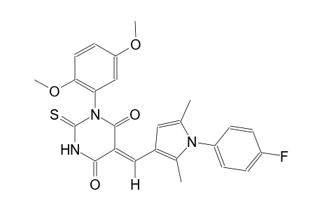 (5Z)-1-(2,5-dimethoxyphenyl)-5-{[1-(4-fluorophenyl)-2,5-dimethyl-1H-pyrrol-3-yl]methylene}-2-thioxodihydro-4,6(1H,5H)-pyrimidinedione