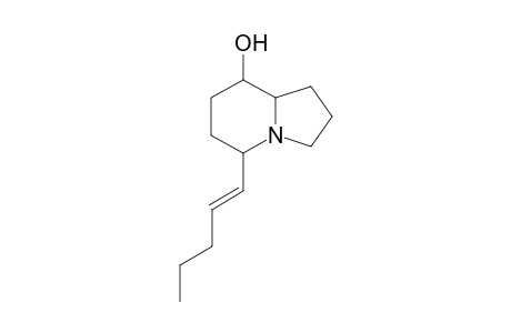 Octahydro-5-(pent-1'-enyl)indolizin-8-ol
