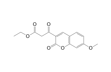 2H-1-Benzopyran-3-propanoic acid, 7-methoxy-.beta.,2-dioxo-, ethyl ester