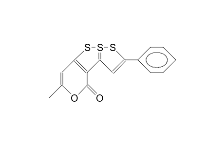 6-Methyl-(5'-phenyl-1',6',6a'-trithiapentaleno)-pyranone-2