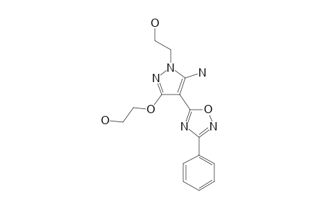 2-[5-amino-3-(2-hydroxyethoxy)-4-(3-phenyl-1,2,4-oxadiazol-5-yl)pyrazol-1-yl]ethanol