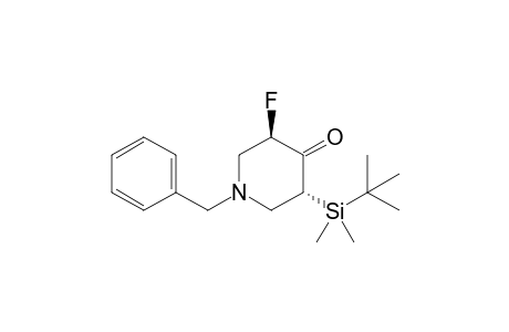 (3R,5R)-N-Benzyl-3-(t-butyldimethylsilyl)-5-fluoro-4-piperidone