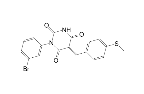 (5E)-1-(3-bromophenyl)-5-[4-(methylsulfanyl)benzylidene]-2,4,6(1H,3H,5H)-pyrimidinetrione