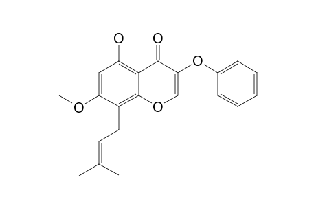 5-HYDROXY-7-METHOXY-8-(3-METHYLBUT-2-ENYL)-3-PHENOXY-CHROMEN-4-ONE