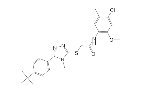 2-{[5-(4-tert-butylphenyl)-4-methyl-4H-1,2,4-triazol-3-yl]sulfanyl}-N-(4-chloro-2-methoxy-5-methylphenyl)acetamide