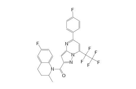 6-fluoro-1-{[5-(4-fluorophenyl)-7-(1,1,2,2,2-pentafluoroethyl)pyrazolo[1,5-a]pyrimidin-2-yl]carbonyl}-2-methyl-1,2,3,4-tetrahydroquinoline