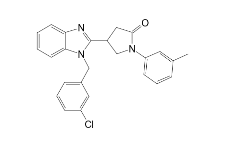 2-Pyrrolidinone, 4-[1-[(3-chlorophenyl)methyl]-1H-1,3-benzimidazol-2-yl]-1-(3-methylphenyl)-