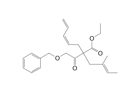 (4Z)-2-(2-benzoxyacetyl)-2-[(E)-2-methylbut-2-enyl]hepta-4,6-dienoic acid ethyl ester
