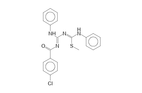 Methyl N'-((Z,Z)-anilino([(Z)-(4-chlorophenyl)(oxo)methyl]imino)methyl)-N-phenylimidothiocarbamate