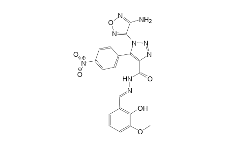 1-(4-amino-1,2,5-oxadiazol-3-yl)-N'-[(E)-(2-hydroxy-3-methoxyphenyl)methylidene]-5-(4-nitrophenyl)-1H-1,2,3-triazole-4-carbohydrazide