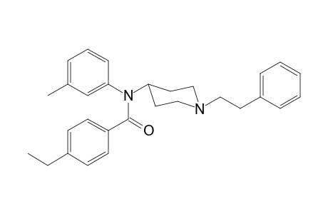 N-(3-Methylphenyl)-N-[1-(2-phenylethyl)piperidin-4-yl]-4-ethylbenzamide