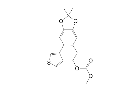 2-(2,2-dimethyl-6-(thiophen-3-yl)benzo[d][1,3]dioxol-5-yl)ethyl methyl carbonate