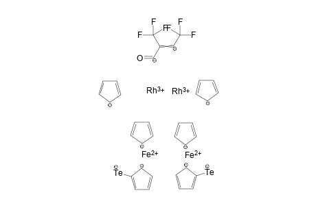 diiron(II) dirhodium(III) bis(2-telluridocyclopenta-2,4-dien-1-ide) 4,4,4-trifluoro-1-oxo-2-(trifluoromethyl)but-2-ene-1,3-diide tetracyclopenta-2,4-dien-1-ide