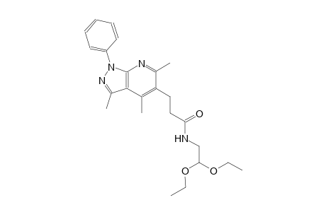 1H-pyrazolo[3,4-b]pyridine-5-propanamide, N-(2,2-diethoxyethyl)-3,4,6-trimethyl-1-phenyl-