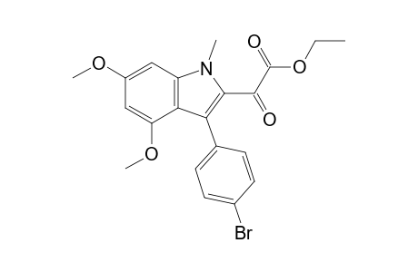 Ethyl 3-(4-bromophenyl)-4,6-dimethoxy-1-methylindole-2-glyoxylate