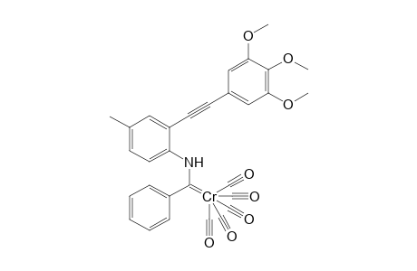 Pentacarbonyl{[2'-(<3",4",5"-trimethoxyphenyl>ethynyl)-(p-tolyl)amino]-phenylcarbene}-chromium