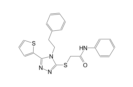 N-phenyl-2-{[4-(2-phenylethyl)-5-(2-thienyl)-4H-1,2,4-triazol-3-yl]sulfanyl}acetamide