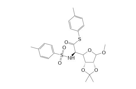 4'-Methylphenyl[Methyl 2,3-O-isopropylidene-5-(toluene-4-sulfonamido)-5-deoxy-.alpha.,L-talofuranoside]thiouronate