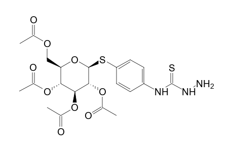 4-[p-(beta-D-glucosylthio)phenyl]-3-thiosemicarbazide, tetraacetate