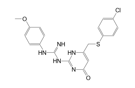 N-(6-{[(4-chlorophenyl)sulfanyl]methyl}-4-oxo-1,4-dihydro-2-pyrimidinyl)-N'-(4-methoxyphenyl)guanidine