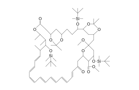 8,15,35-Tris(O-tert-butyl-dimethylsilyloxy)-3,5:9,11-bis(O,O-isopropylidene)-13-O-methyl-19,19'-didehydro-amphoteronolide B