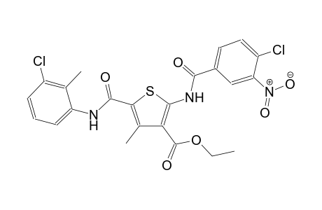 3-thiophenecarboxylic acid, 5-[[(3-chloro-2-methylphenyl)amino]carbonyl]-2-[(4-chloro-3-nitrobenzoyl)amino]-4-methyl-, ethyl ester
